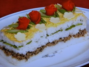 【きょうの料理】ケーキのような押しずしのレシピ・藤野嘉子