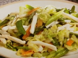 【キューピー３分クッキング】いかと春野菜の塩炒めのレシピ・田口成子