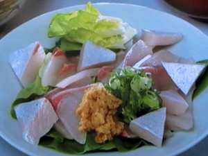 【おかずのクッキング】ブリの刺身 山わさび醤油添えのレシピ・土井善晴