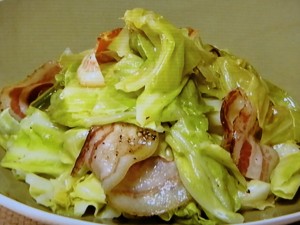 【きょうの料理】春キャベツとベーコンのオイル蒸しのレシピ・有元葉子