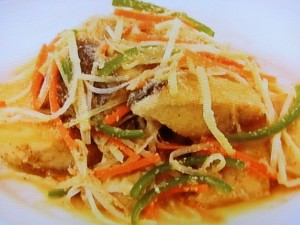 【ノンストップ】サワラのゴマ野菜炒めのレシピ・坂本昌行・坂本昌行のOne Dish