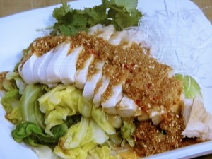 【きょうの料理】キャベツのザク切り蒸し よだれ鶏風のレシピ・藤井恵