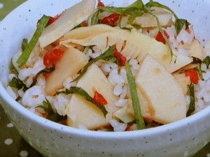 【ノンストップ】さっぱり美味しいたけのこ混ぜご飯のレシピ・検索きょうのおしゃレシピ