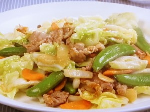 【キューピー３分クッキング】肉野菜みそ炒めのレシピ・石原洋子