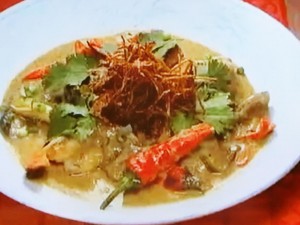 【ZIP！速水もこみちのMOCO''Sキッチン】もこみち流　エビのイエローカレーのレシピ・速水もこみち