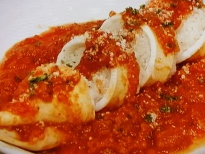 【ノンストップ】簡単トマトまるごとイカ飯のレシピ・検索きょうのおしゃレシピ
