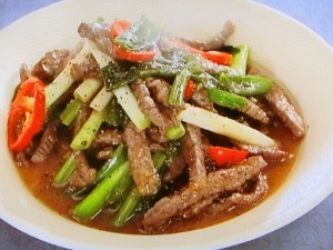 【おかずのクッキング】牛肉とわけぎの辛み炒めのレシピ・コウケンテツ