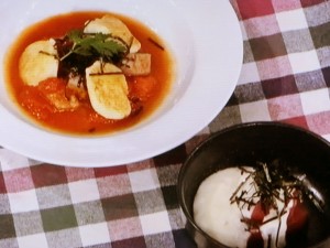 【噂の東京マガジン　やってTRY！】マグロの山かけ/トマトソースの山芋ニョッキのレシピ・木下威征