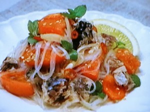 【みんなの家庭の医学】サバ缶のたまねぎマリネの春雨サラダのレシピ・ビートたけし・奥薗壽子