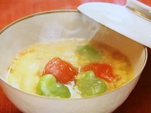 【おかずのクッキング】トマトとそら豆の煮物のレシピ・柳原尚之