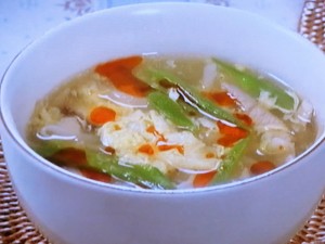 【きょうの料理ビギナーズ】絹さやのサンラータン風のレシピ・河野雅子