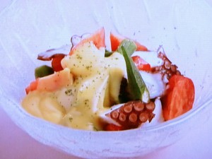【上沼恵美子のおしゃべりクッキング】たことトマトの黄身酢のレシピ・上沼恵美子・岡本健二