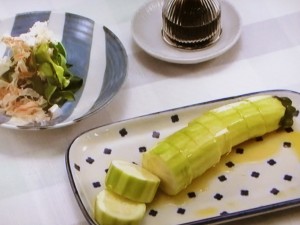 【おかずのクッキング】ズッキーニのおひたし・ズッキーニの蒸しオリーブオイルかけのレシピ・土井善晴