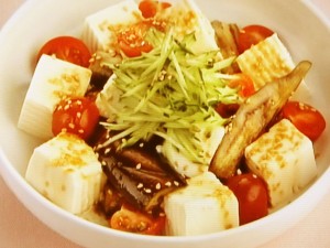 【上沼恵美子のおしゃべりクッキング】豆腐とナスのサラダのレシピ・上沼恵美子・岡本健二