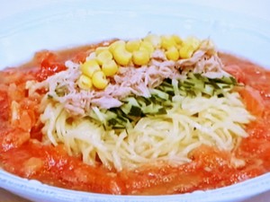 【ノンストップ】トマトでさっぱり真っ赤な冷やし中華のレシピ・検索きょうのおしゃレシピ