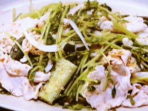 【きょうの料理】豆苗と豚しゃぶのごまあえのレシピ・重信初江
