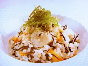 【上沼恵美子のおしゃべりクッキング】ひじきとホタテのピラフのレシピ・上沼恵美子・小池浩司