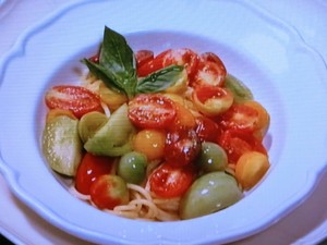【きょうの料理】カラフルトマトのペペロンチーノのレシピ・宮崎美子・宮本けんしん