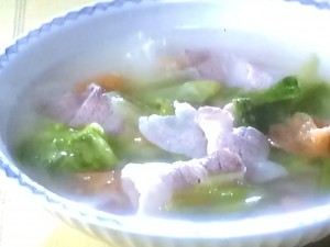 【きょうの料理ビギナーズ】豚バラとレタスの梅スープのレシピ・河野雅子