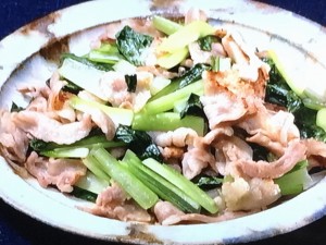 【きょうの料理】豚バラと小松菜の塩炒めのレシピ・近藤幸子