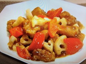 【きょうの料理】れんこんの黒酢酢豚のレシピ・山本麗子