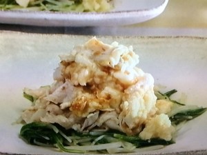 【キューピー３分クッキング】豚しゃぶとたたき長芋のみそあえのレシピ・田口成子