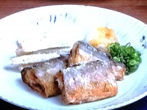 【キューピー３分クッキング】揚げさんまとごぼうのおろし添えのレシピ・石原洋子