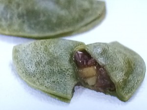 【きょうの料理】栗入りあんの半月もち　抹茶風味のレシピ・町野仁英