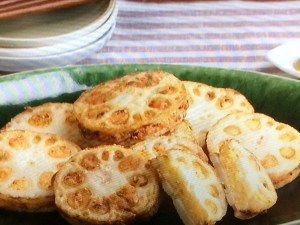 【キューピー３分クッキング】れんこんのえびマヨサンド焼きのレシピ・小林まさみ