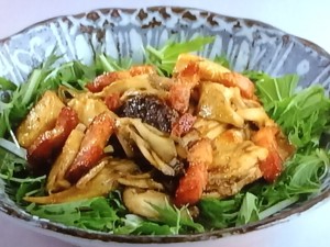 【上沼恵美子のおしゃべりクッキング】きのことベーコンの生姜風味のレシピ・上沼恵美子・岡本健二