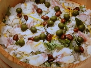 【きょうの料理】たいとオリーブのばらずしのレシピ・山中美妃子