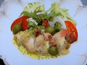 【きょうの料理】はまちのキウイドレッシングあえのレシピ・山中美妃子