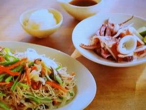 【きょうの料理】塩いか蒸しと蒸しビーフンのレシピ・白崎裕子