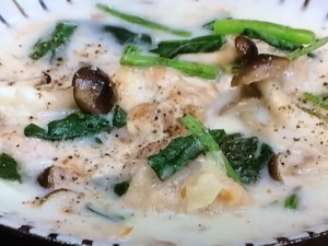 【ノンストップ】鶏肉とホウレンソウのクリーム煮のレシピ・笠原将弘・笠原将弘のおかず道場