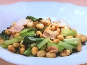 【きょうの料理】蒸し大豆とベーコンの炒め物のレシピ・渡辺有子