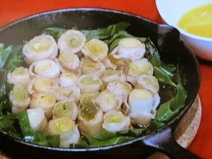 【ノンストップ】長ねぎのまきまき豚すき焼きのレシピ・検索きょうのおしゃレシピ