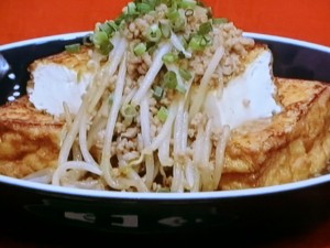 【ノンストップ】節約メニュー！ひき肉ともやしのトロトロあんかけ厚揚げのレシピ・検索きょうのおしゃレシピ