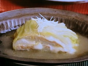 【キューピー３分クッキング】白菜、鶏ひき、もちの重ね蒸し煮のレシピ・石原洋子