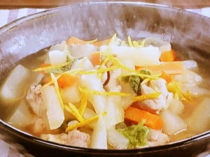 【キューピー３分クッキング】鶏肉、白菜、大根の柚子風味煮のレシピ・田口成子