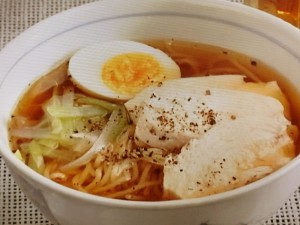 【キューピー３分クッキング】ゆで鶏の中華そばのレシピ・石原洋子