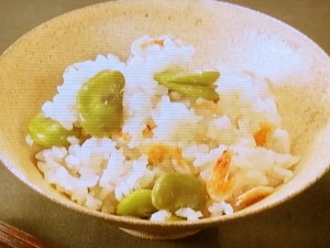 【きょうの料理ビギナーズ】そら豆と桜えびの炊き込みご飯のレシピ・前沢リカ
