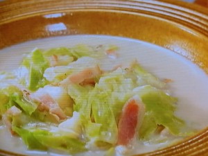 【きょうの料理ビギナーズ】キャベツの豆乳スープのレシピ・荻野伸也