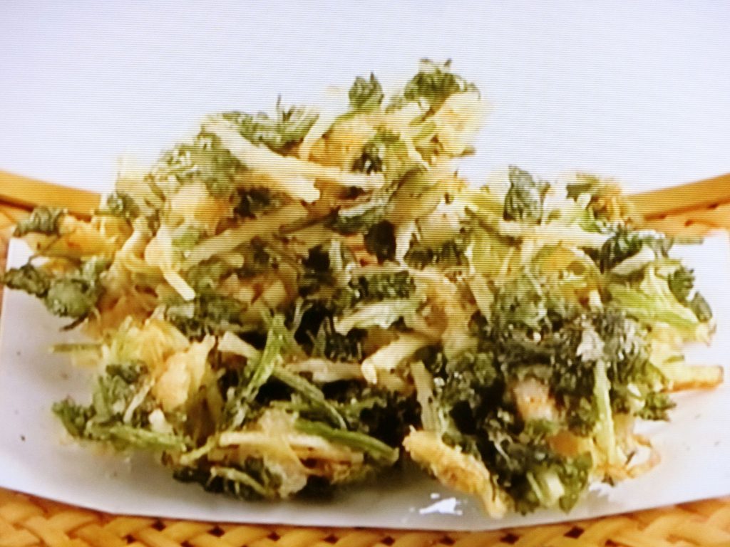 【上沼恵美子のおしゃべりクッキング】香菜とジャガイモのかき揚げのレシピ・上沼恵美子・岡本健二