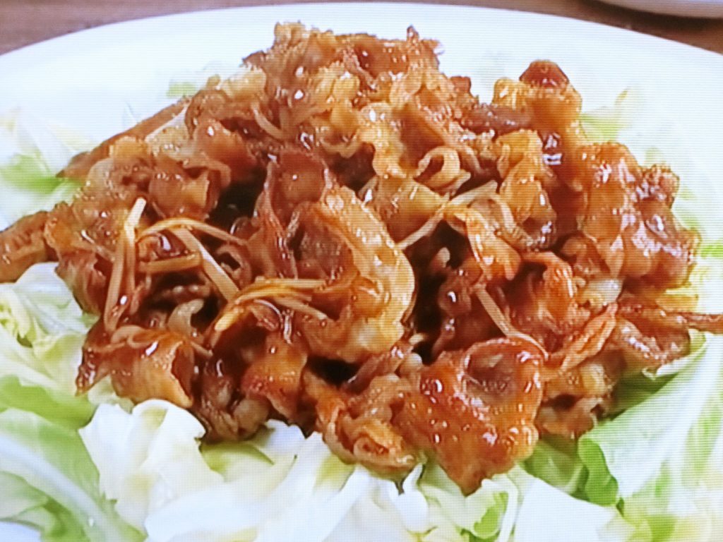 【キューピー３分クッキング】しんなりキャベツのカリカリ豚肉ソースのレシピ・石原洋子