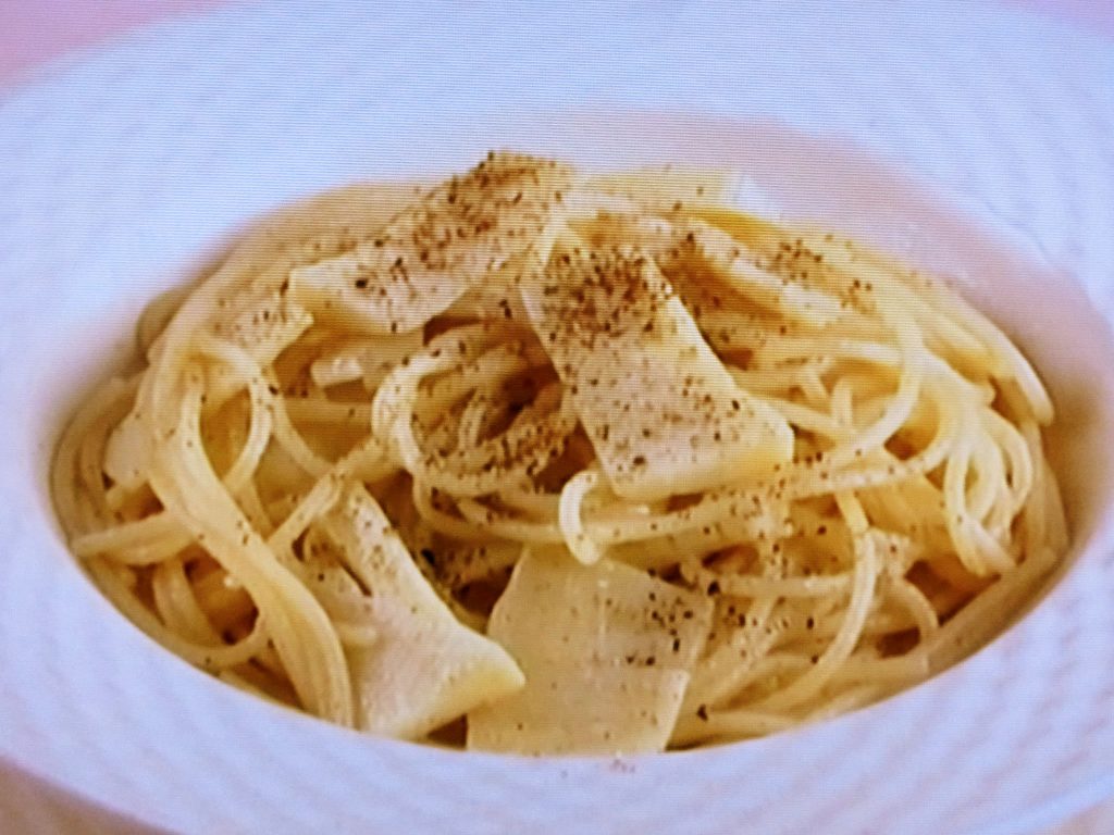 【上沼恵美子のおしゃべりクッキング】たけのこと黒胡椒のパスタのレシピ・上沼恵美子・小池浩司