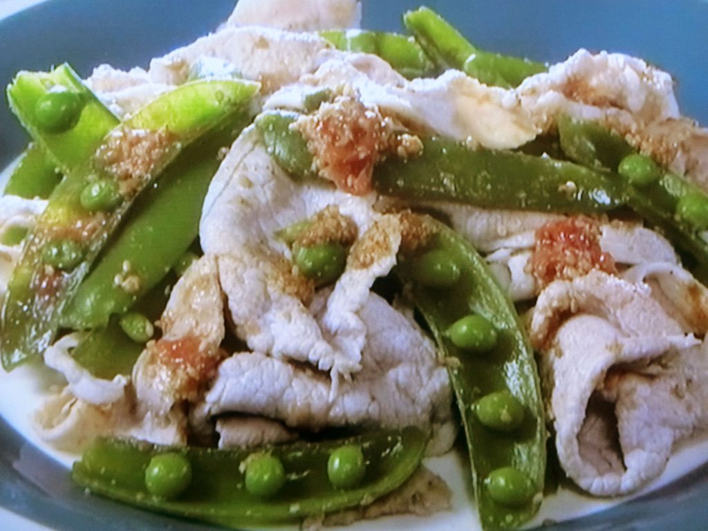 【きょうの料理ビギナーズ】スナップえんどうと豚しゃぶの梅あえのレシピ・藤野嘉子