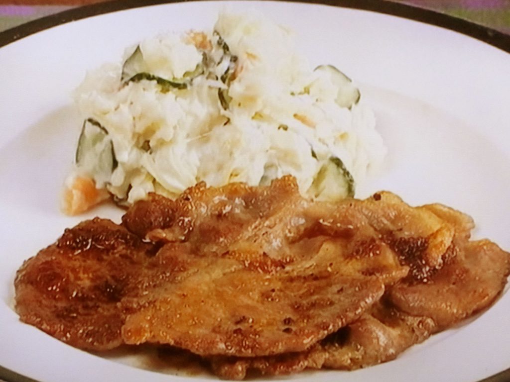 【キューピー３分クッキング】豚肉の鍋照り焼き ポテサラ添えのレシピ・藤井恵