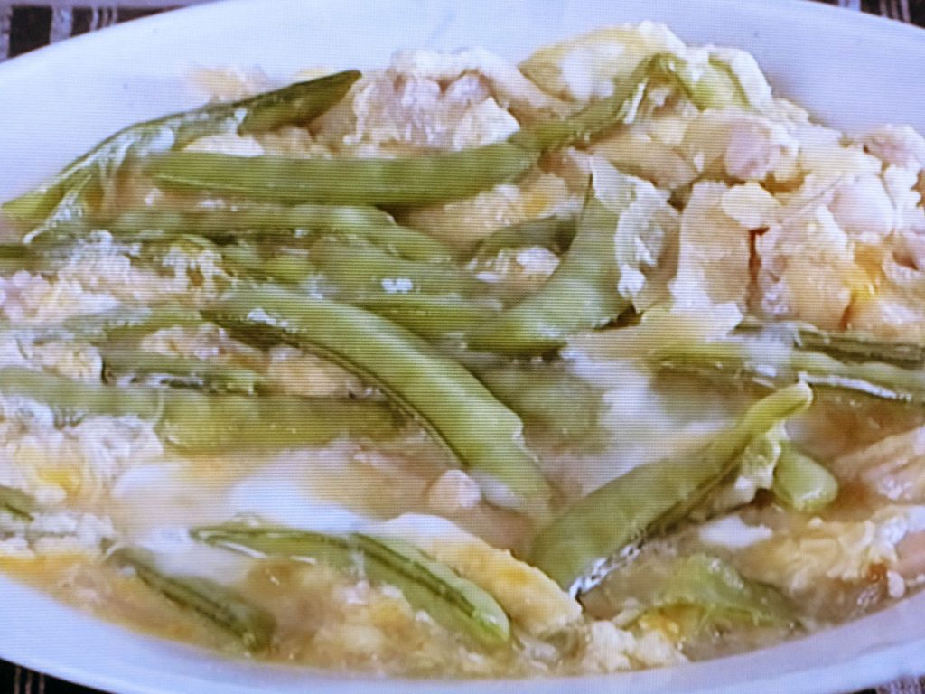 【キューピー３分クッキング】さや豆と鶏肉の卵とじのレシピ・田口成子