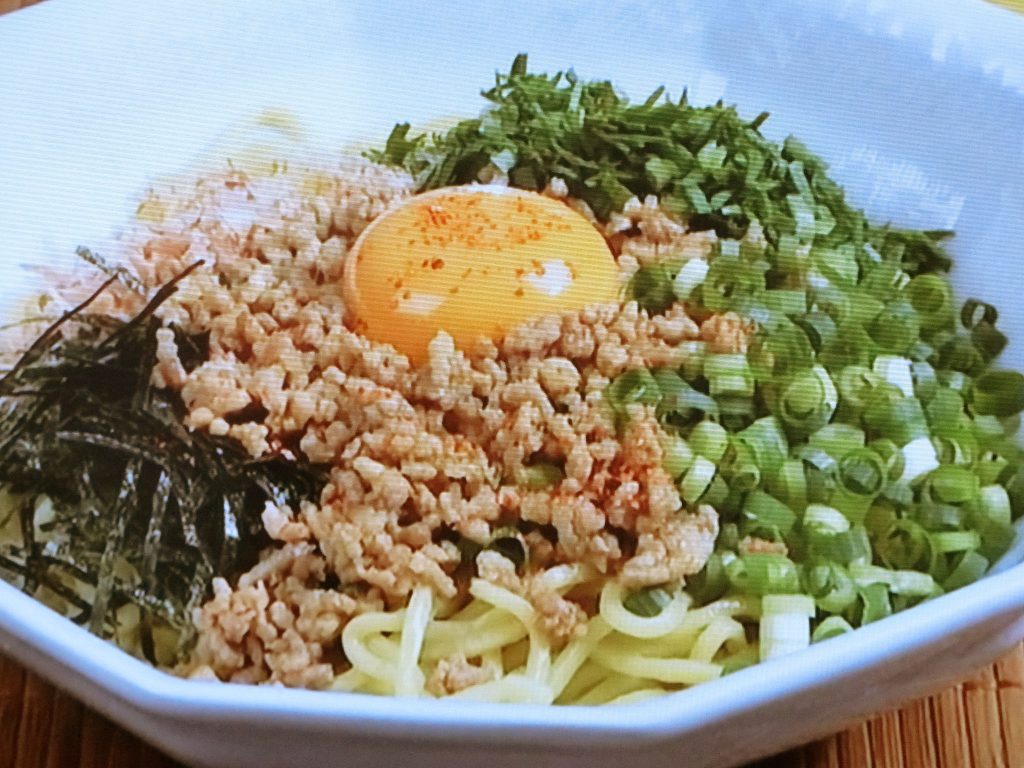 【キューピー３分クッキング】にらと肉みその混ぜそばのレシピ・小林まさみ