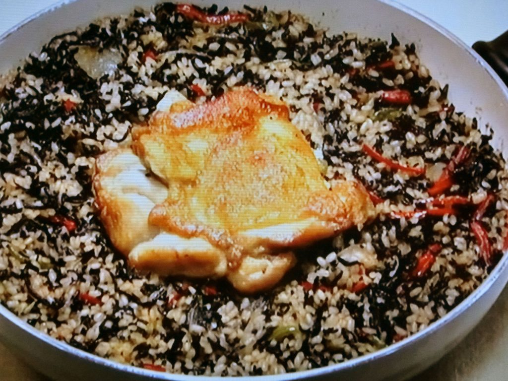 【きょうの料理】ひじきと鶏肉のパエリアのレシピ・谷昇